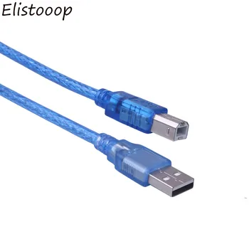 Elistooop USB 2.0 Extension Print Cable1.5M 3M 5M OHFC Медный Прозрачный Синий Оптовый Расширенный USB-Кабель для Жесткого диска Принтера Новый