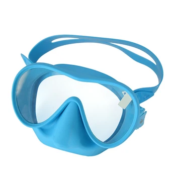 Панорамная маска для подводного плавания KEEP DIVING для взрослых, маска для подводного плавания с закаленным стеклом, очки для плавания премиум-класса с крышкой для носа, синий