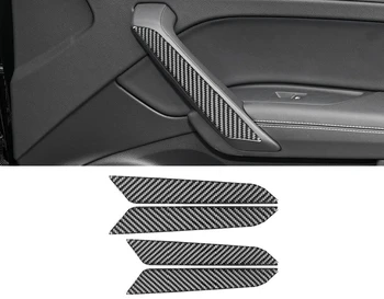 Внутренняя ручка двери из углеродного волокна, украшение на колонку, наклейка на крышку, отделка для Audi q5 fy 2018-2023