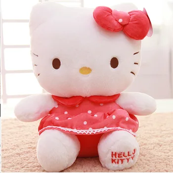 Sanrio Кукла Hello Kitty, Плюшевая игрушка Kawaii Cat, подушка, Мягкие плюшевые куклы из мультфильма Аниме, игрушки для детей, подарок на День рождения