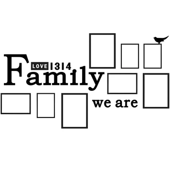 We Are Family Наклейка на стену Клейкая Акриловая 3D Фоторамка Зеркальная наклейка на стену Съемная Семейная рамка для фотографий 
