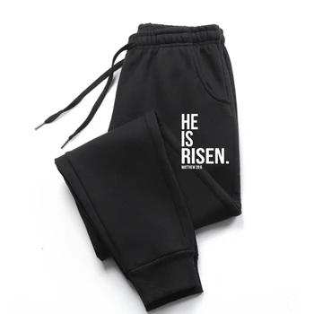He Is Risen брюки для мужчин - Библейский Стих из Священного Писания, Христианское Новое пришествие, мужские брюки, Мужские брюки, Повседневные мужские брюки, брюки C