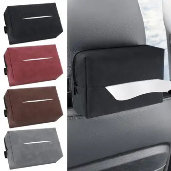 Автомобильный держатель для салфеток, удобный дизайн, коробка для хранения салфеток на заднем сиденье автомобиля, коробка для салфеток с выдвижным ремнем для транспортных средств