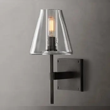 Американский минималистичный настенный светильник Nordic Creative Настенное бра для домашнего освещения спальни Телевизора лестничной лампы Большого настенного декора