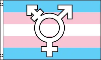 Символ гордости трансгендеров Флаг Баннер Розовый Синий Транссексуал Транс ЛГБТ