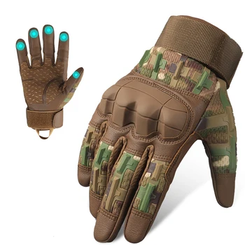 Тактические перчатки с сенсорным экраном на полный палец Армейский Военный Пейнтбол Страйкбол Охота Стрельба Защитное снаряжение из искусственной кожи Мужчины Женщины